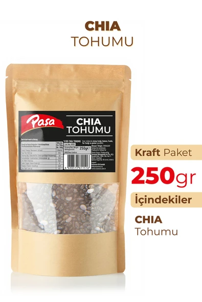 Paşa Kuruyemiş Chia Tohumu 250 gr – Yüksek Lifli ve Omega-3 Kaynağı ürün görseli 1