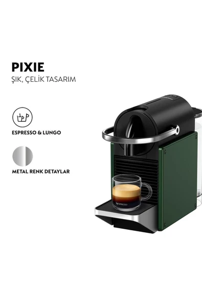 Nespresso C62 Pixie Kahve Makinesi,Yeşil - Resim 5