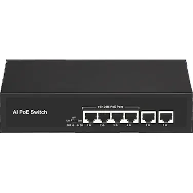 ODS 4port +2 UPLINK 60w FULL PoE 08ODS-4P2U 10/100 Yönetilemez Switch ürün görseli 1