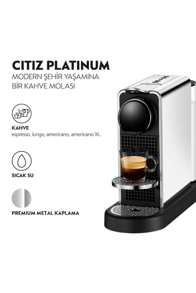 Nespresso C140 Citiz Platinum,paslanmaz Çelik - Resim 2