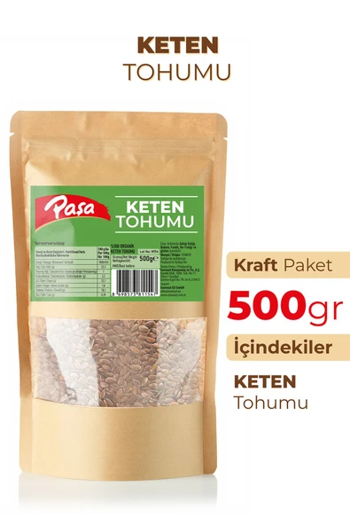 Paşa Kuruyemiş Keten Tohumu 500 gr – Yüksek Lifli ve Omega-3 Kaynağı ürün görseli 1