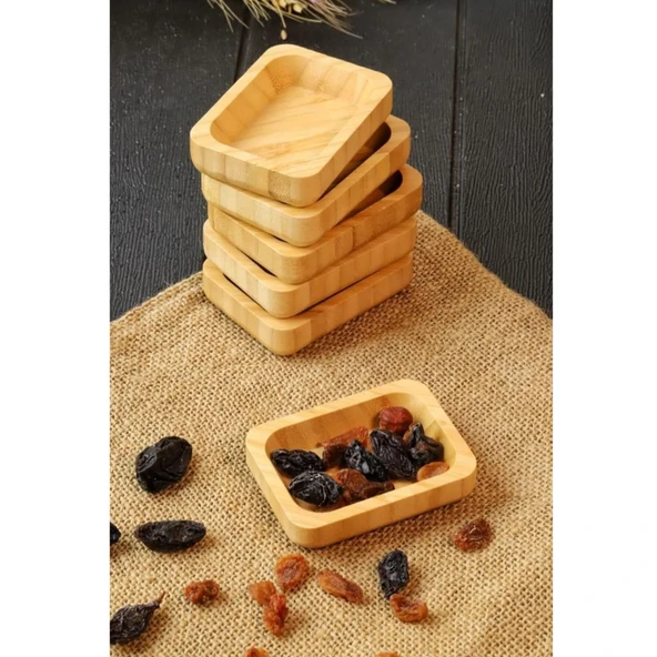 Mucit Home Bambu 6 lı Mini Kase - Çerezlik - Reçellik - Lokumluk ürün görseli 1