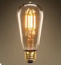 ELİTLED ST64 RUSTİK E 27 DUY 4 WATT LED AMPUL DİM EDİLİR. - Resim 2