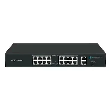 ODS 16port 200w FULL PoE 08ODS-16P2U-200 10/100 2X-UPLINK Yönetilemez Switch ürün görseli 1