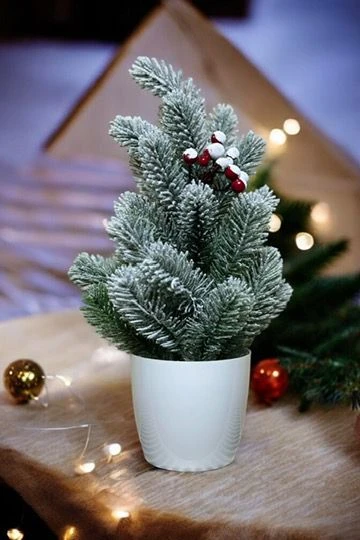 Kokinalı Kar Desenli Yılbaşı Çam Ağacı 36 Cm ürün görseli 1