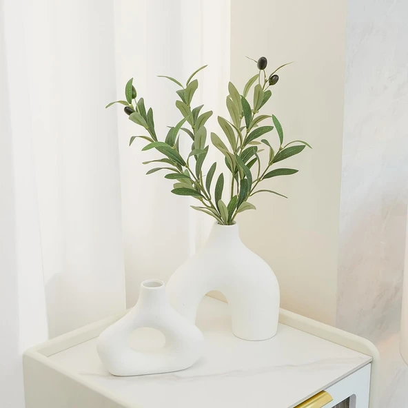 Yapay Zeytin Dalı Dekoratif 95 cm 6 Zeytinli ürün görseli 1