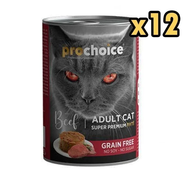 Pro Choice Biftekli Yetişkin Kedi Konservesi 400 Gr (12 Adet) ürün görseli 1
