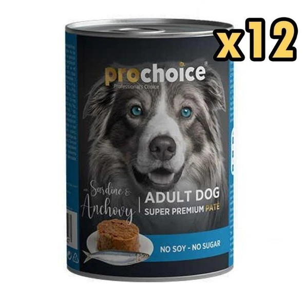 Pro Choice Sardunya ve Hamsili Yetişkin Köpek Konservesi 400 Gr (12 Adet) ürün görseli 1