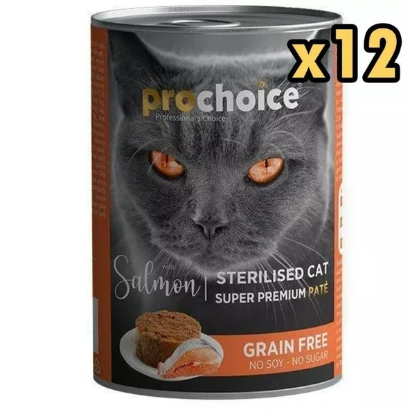 Pro Choice Sterilised Somonlu Kısırlaştırılmış Kedi Konservesi 400 Gr (12 Adet) ürün görseli 1