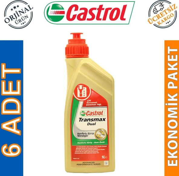 Castrol Transmax Dual Çift Kavramalı Şanzıman Yağı 6 x 1 L ürün görseli 1