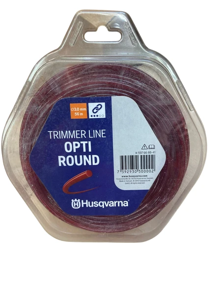HUSQVARNA MİSİNA 3.0MM 56M BORDO YUVARLAK TRİMMER LİNE OPTİROUND ürün görseli 1