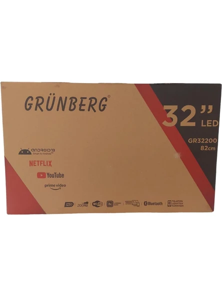 Grünberg GR32200 32" 81 Ekran Uydu Alıcılı HD Ready Smart LED TV ürün görseli 1