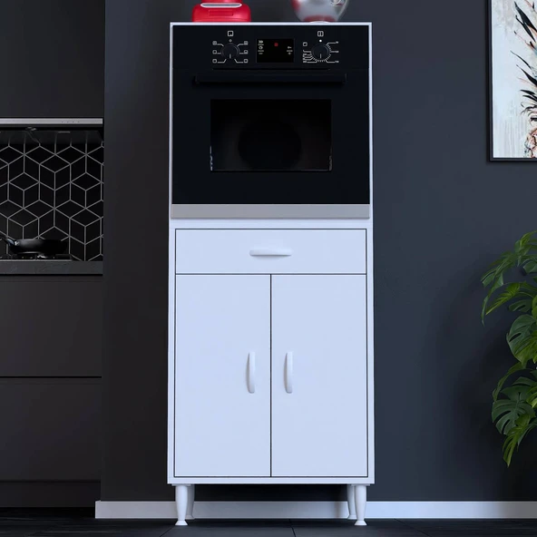 Modilayn BELEK Ankastre Dolap (60x152.3x56 cm): 1 çekmece, 2 kapak, 2 göz raflı kullanışlı tasarım ürün görseli 1