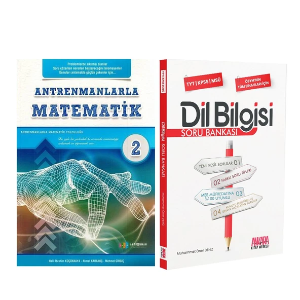 Antrenmanlarla Matematik 2  ve AKM Dil Bilgisi Soru Bankası Seti 2 Kitap ürün görseli 1