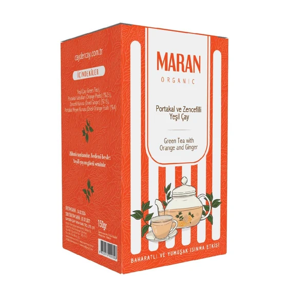 Portakallı ve Zencefilli Yeşil Çay 150Gr ürün görseli 1