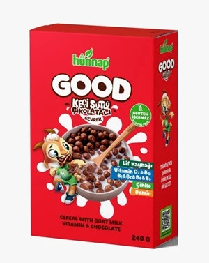 HÜNNAP GOOD KEÇİ SÜTLÜ ÇİKOLATALI GEVREK 240GR GLUTEN İÇERMEZ ürün görseli 1
