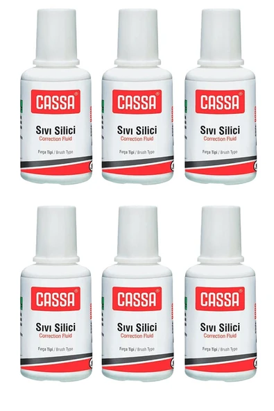 Sıvı Silici Daksil 6 Adet Cassa 18 ml Fırçalı Sıvı Düzeltici Daksil Yazı Düzeltici Okul Ofis Büro Fırça Uçlu Daksil ürün görseli 1