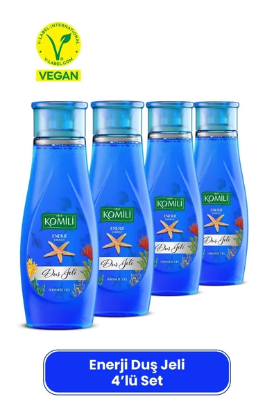 Komili Enerji Vegan Duş Jeli 4'lü Set - Ferah Koku - 4 X 500 ML ürün görseli 1