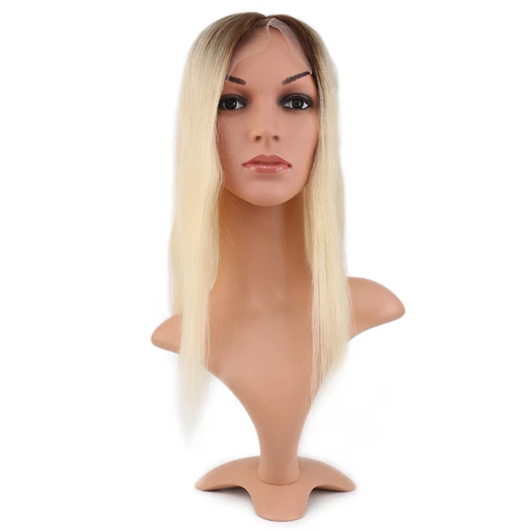 Ön Kısmı Ekstra Tül Kahverengi / Beyaz Platin Ombreli Baby Taban Tepelik - 13x14cm ürün görseli 1
