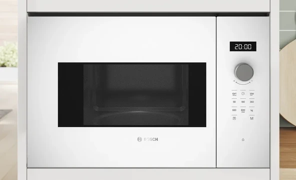 Bosch Serie 4 BFL524MW2 20 lt Beyaz Ankastre Mikrodalga Fırın ürün görseli 1
