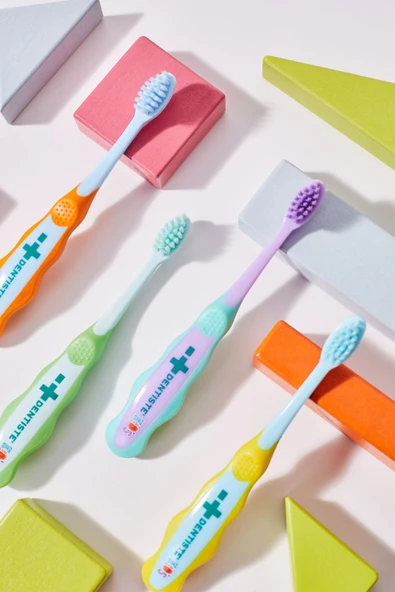 Dentiste Kids Toothbrush Sarı-Mavi - Resim 5