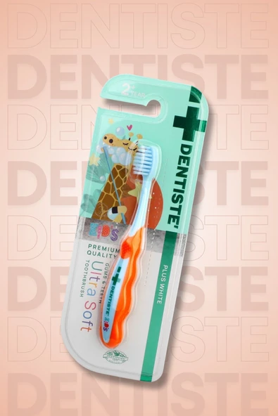 Dentiste Kids Toothbrush Turuncu-Mavi - Resim 7