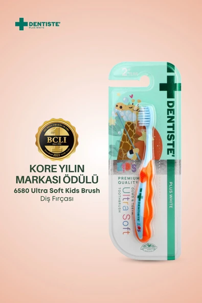 Dentiste Kids Toothbrush Turuncu-Mavi - Resim 3