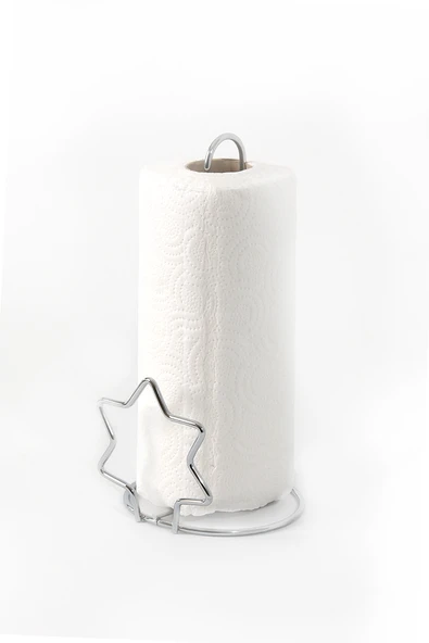 Banyo Havluluğu Kağıt Havluluk Peçetelik Yıldız Model Krom ürün görseli 1