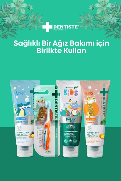 Dentiste Kids Toothbrush Turuncu-Mavi - Resim 6