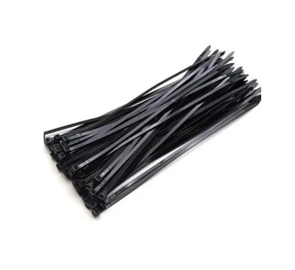 PEMSAN Klips Kablo Bağı 4.8x450 SİYAH (100lü Paket) Kablo Cırdı ürün görseli 1