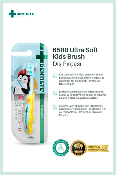 Dentiste Kids Toothbrush Sarı-Mavi - Resim 2