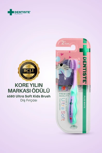 Dentiste Kids Toothbrush Mor-Yeşil - Resim 3