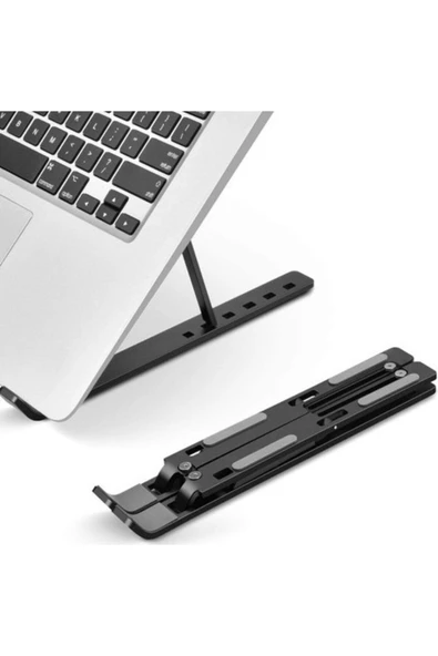 MacBook Air Uyumlu Alüminyum Katlanabilir Laptop Standı ürün görseli 1