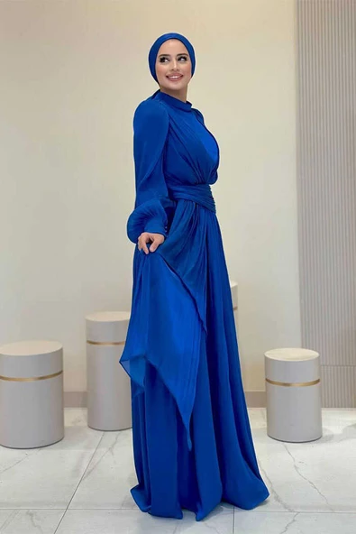 Valentino Abiye 7037 Saks - Resim 3