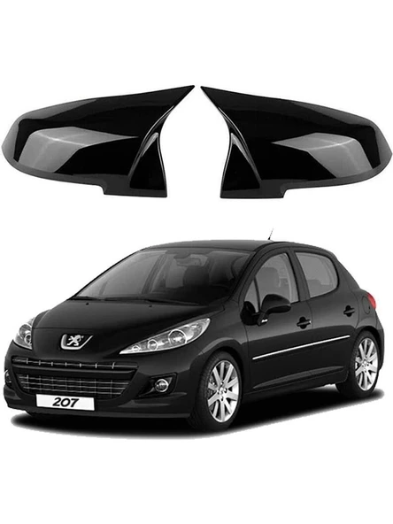 Peugeot 207 Parlak Siyah Batman Ayna Kapağı ürün görseli 1