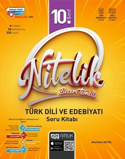 Nitelik 10.Sınıf Beceri Temelli Türk Dili ve Edebiyatı Soru Kitabı Yeni ürün görseli 1