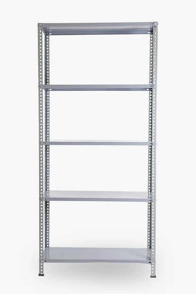 5 Katlı Civatalı Hafif Yük Rafı 200x31x93 cm Gri ürün görseli 1