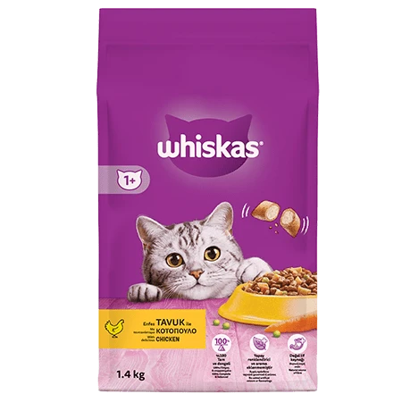 Whiskas Tavuklu ve Sebzeli 1.4 kg Yetişkin Kuru Kedi Maması ürün görseli 1
