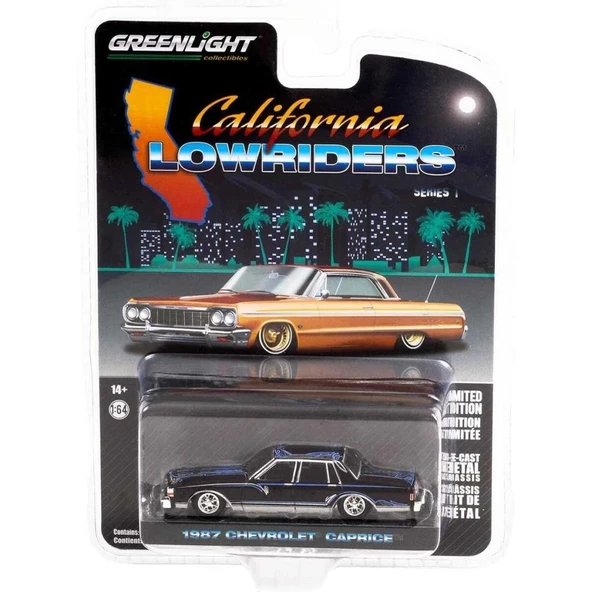 Greenlight California Lowriders 1987 Chevrolet Caprice 1/64 Model Araba ürün görseli 1