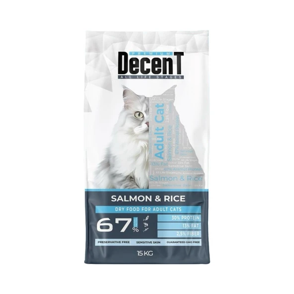 Decent Somonlu Yetişkin Kedi Maması 15 kg ürün görseli 1