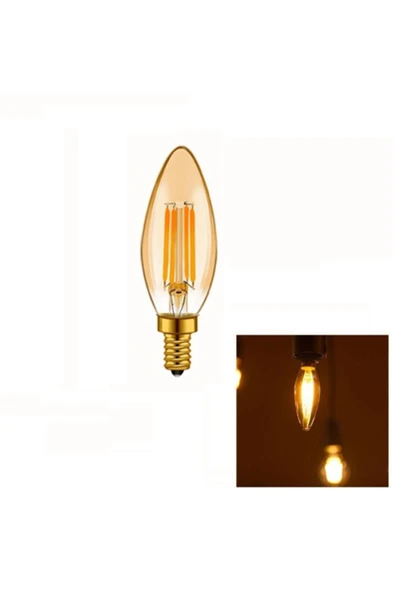 Cata CT-4280 4 WATT RUSTİK LED BUJİ AMPUL A14 AMBER ürün görseli 1