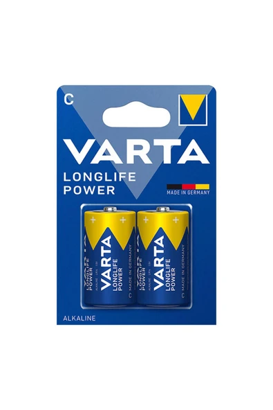 Varta Longlife Power Alkalin Orta Pil - C - 2'li ürün görseli 1