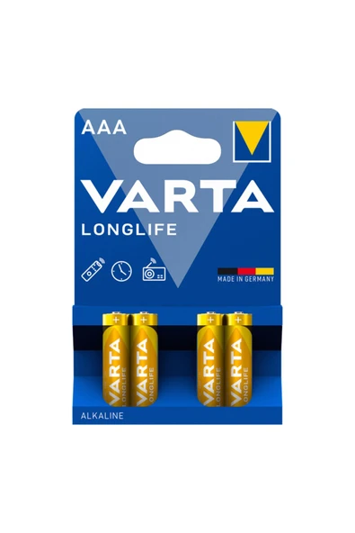 Varta Longlife Extra Alkalin Ince Pil - Aaa - 4'lü ürün görseli 1