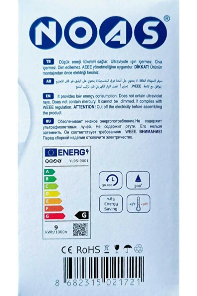 Noas 9W NOAS AMPÜL - Resim 5