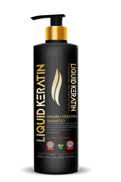 Kuru Mat Sert Kabaran Saçlara - Tuzsuz Malibu Keratin Şampuanı (350ML) ürün görseli 1