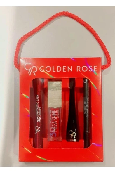 Golden Rose Sevgililer Günü Özel Karma Kofre Set 1(maskara-lipgloss-dipliner-eyeliner) ürün görseli 1