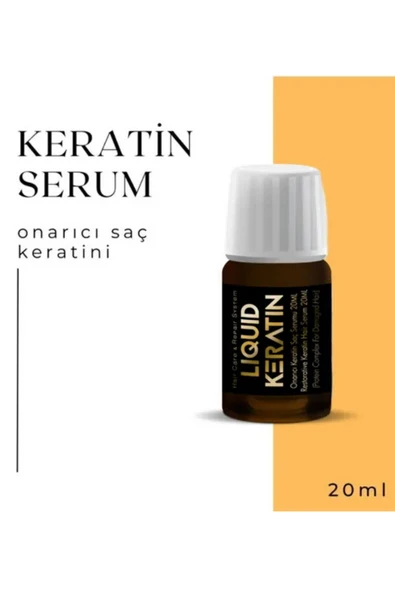 Onarıcı Saf Keratin Serum (20 ML) - Aşırı Yıpranmış Yanmış Kırık Saçlar Için Doğal Saç Keratini ürün görseli 1
