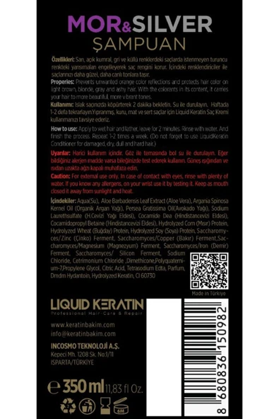 Keratinli Mor & Silver Şampuan - Resim 4