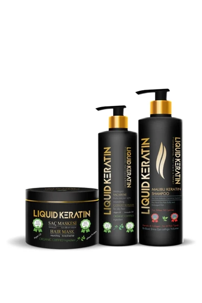 Kuru Mat Sert Kabaran Yıpranmış Saçlar Için - Keratin Bakımı 3'lü Set ürün görseli 1