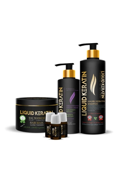 Çift Etkili (ONARICI) Keratin Bakım (ŞAMPUANLI 4 LÜ SET) ürün görseli 1